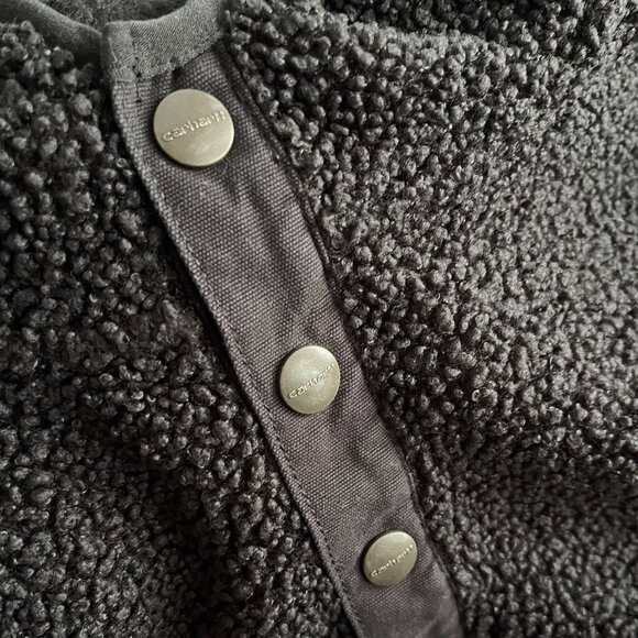 Carhartt half-snap fleece hoodie S 8-10 - Picture 4 of 9